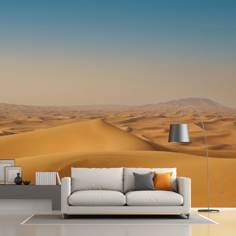 Photography Desert Landscapes Mural Mildew Resistant Wallpaper for Reading Room