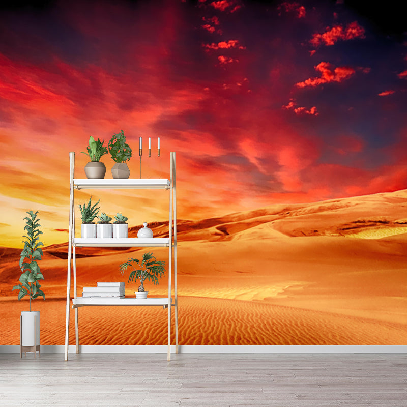 Photography Desert Landscapes Mural Mildew Resistant Wallpaper for Reading Room