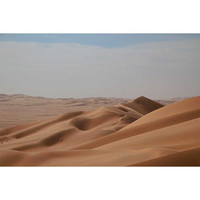 Barren Desert Landscapes Mural Mildew Resistant Wallpaper for Reading Room