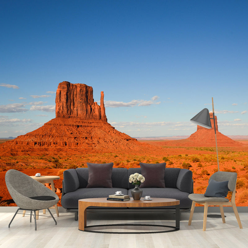 Barren Desert Landscapes Mural Mildew Resistant Wallpaper for Reading Room