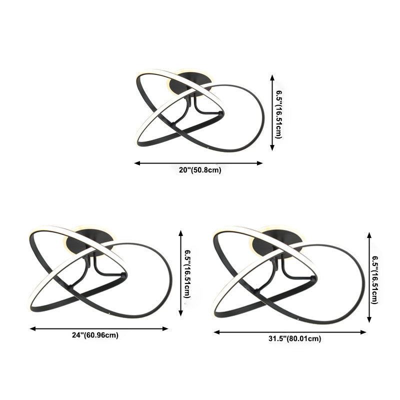 Plafonnier LED en gel de silice de style concis et moderne, montage semi-encastré linéaire en aluminium pour chambre à coucher