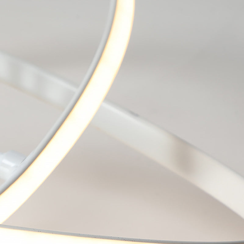 Plafonnier LED en gel de silice de style concis et moderne, montage semi-encastré linéaire en aluminium pour chambre à coucher