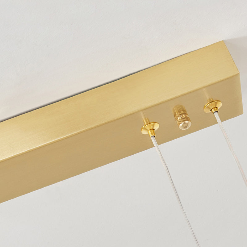 Luce dell'isola geometrica moderna lampadario a sospensione Metal 6 Luci dell'isola luminosa in oro