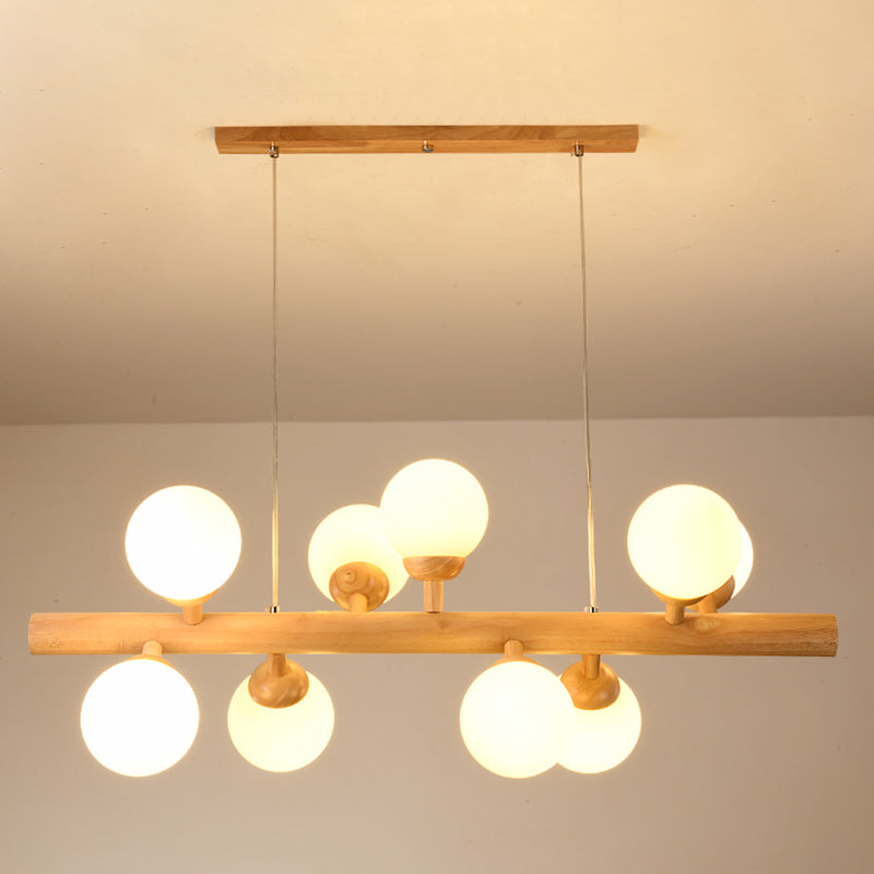 Modern Kitchen Island Lighting Globe Island Lighting Fixtures Wood Island Lamps in Brown