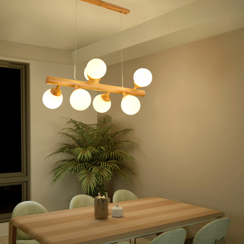 Modern Kitchen Island Lighting Globe Island Lighting Fixtures Wood Island Lamps in Brown