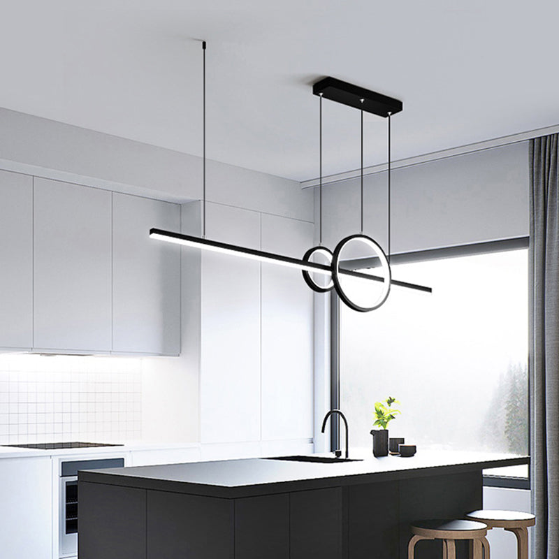 Lampadario geometrico lampadario moderno illuminazione a sospensione metallo 3 lampade isole luminose