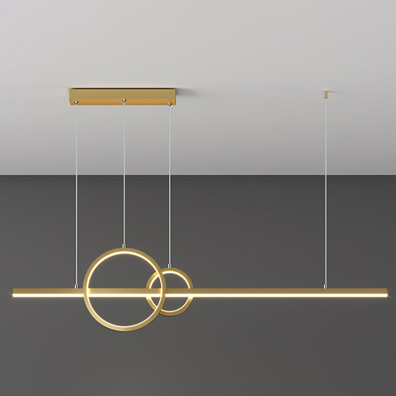 Lampadario geometrico lampadario moderno illuminazione a sospensione metallo 3 lampade isole luminose