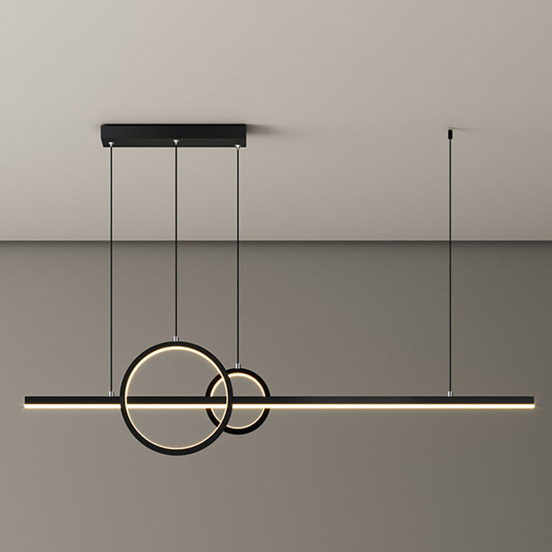 Lampadario geometrico lampadario moderno illuminazione a sospensione metallo 3 lampade isole luminose