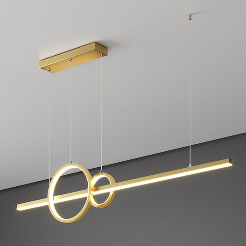 Lampadario geometrico lampadario moderno illuminazione a sospensione metallo 3 lampade isole luminose