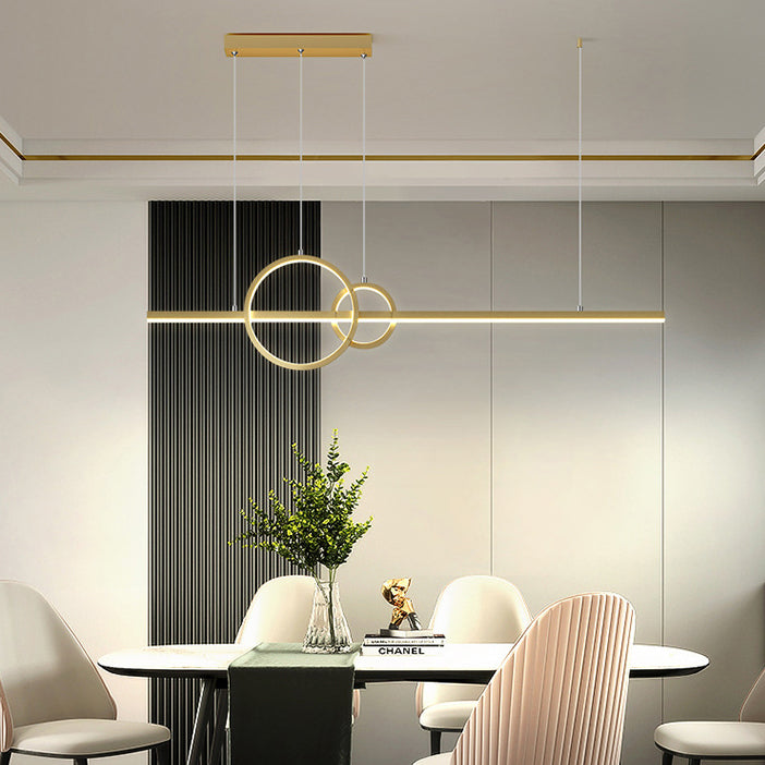 Lampadario geometrico lampadario moderno illuminazione a sospensione metallo 3 lampade isole luminose