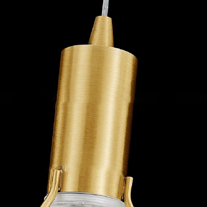 5 Light Cone Island Light Fixture Modern Pendant Lighting Crystal Island Lights in Gold