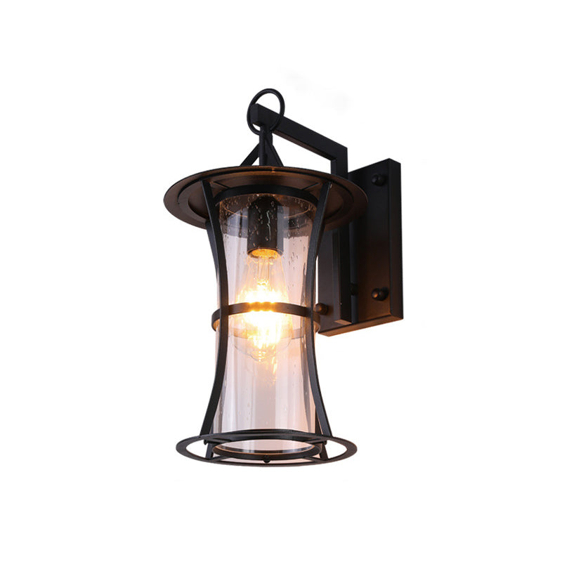 Black Industrial Sconce Light Fixtures Wrought Iron Wall Lamp Sconce for Garden