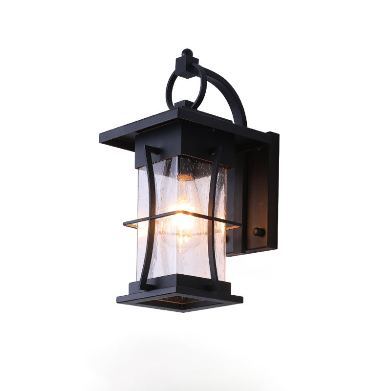 Black Industrial Sconce Light Fixtures Wrought Iron Wall Lamp Sconce for Garden
