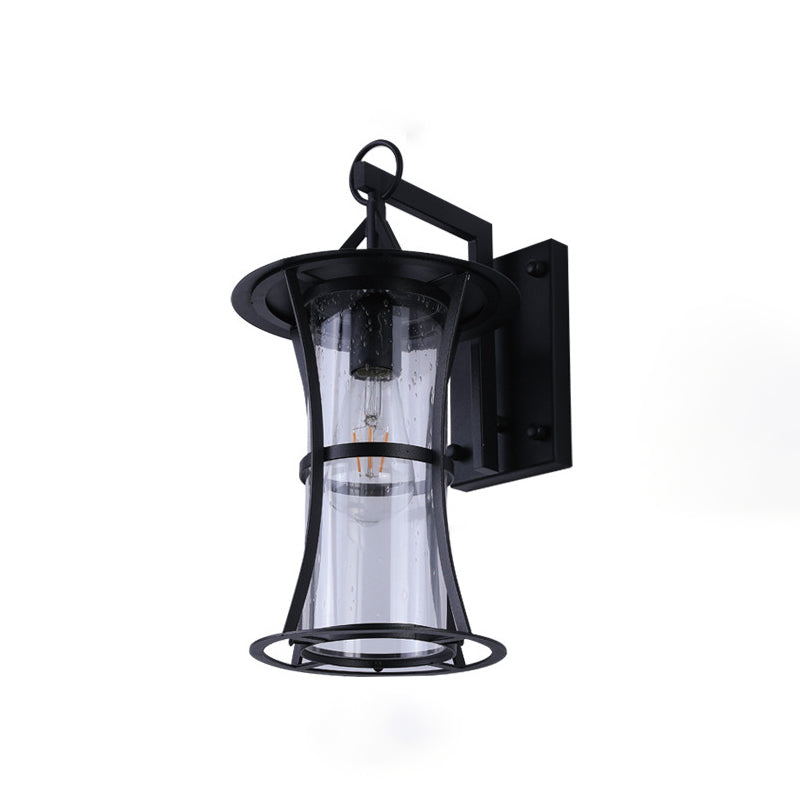 Black Industrial Sconce Light Fixtures Wrought Iron Wall Lamp Sconce for Garden