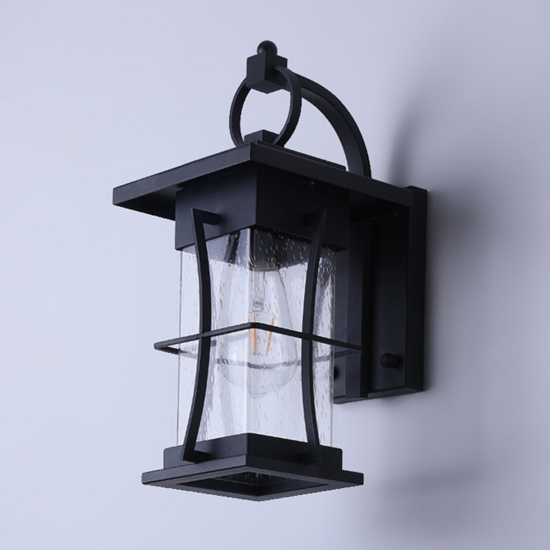 Black Industrial Sconce Light Fixtures Wrought Iron Wall Lamp Sconce for Garden
