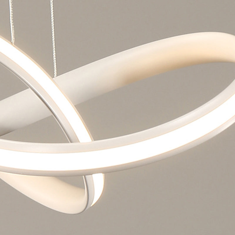 Acrylic Linear LED Hanging Lamp in Modern Simplicity Metal Pendant Light for Dining Room