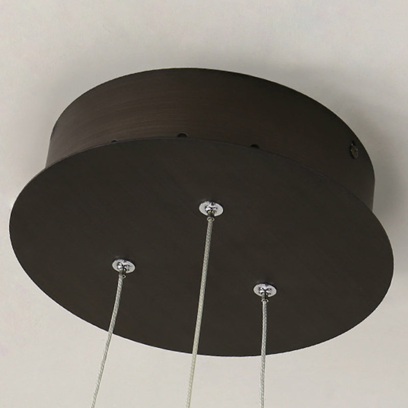 Acrylic Linear LED Hanging Lamp in Modern Simplicity Metal Pendant Light for Dining Room