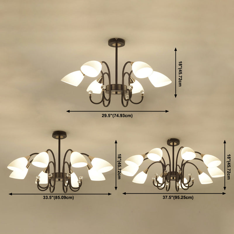 Accesorios de iluminación de lámpara de araña de spray de estilo moderno kit de luz colgante de múltiples cabezas