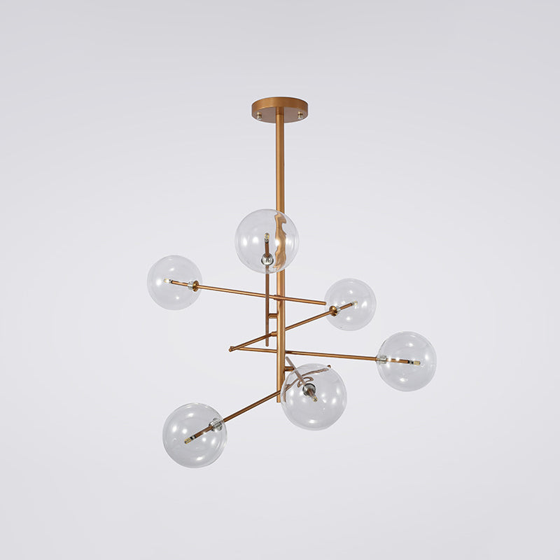 Sphere Chandelier Ceiling Pendant Light Modern Style Metal 6 Light Chandelier Lights