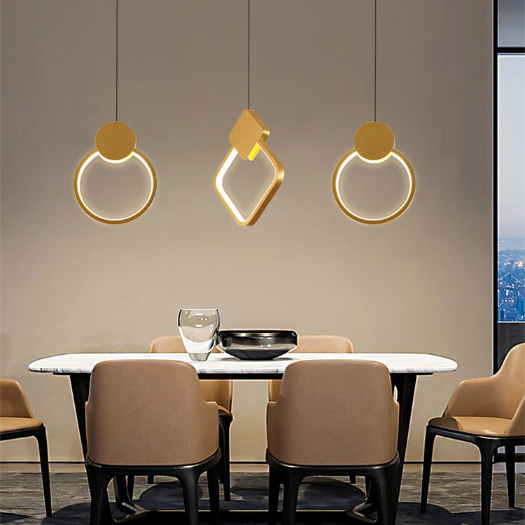 Modern Simplicity LED Indoor Hanging Lamp Aluminium Linear Pendant Light with Silicone Shade