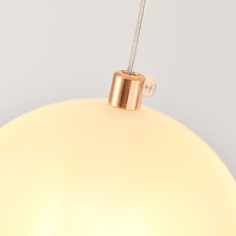 Acrylgold -LED -Anhänger Licht im modernen Stil Aluminium Globe Hanging Lampe für Innenräume