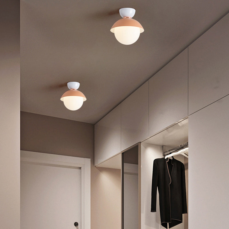 Lámpara de techo LED nórdica acrílica de una luz con montaje semi empotrado para dormitorio infantil