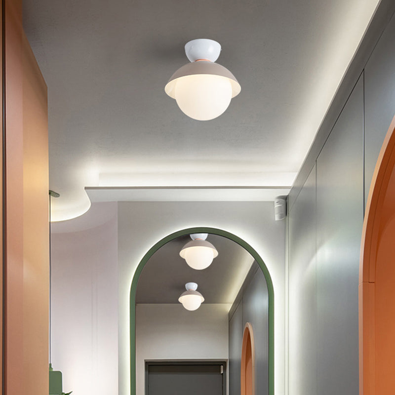 Lámpara de techo LED nórdica acrílica de una luz con montaje semi empotrado para dormitorio infantil