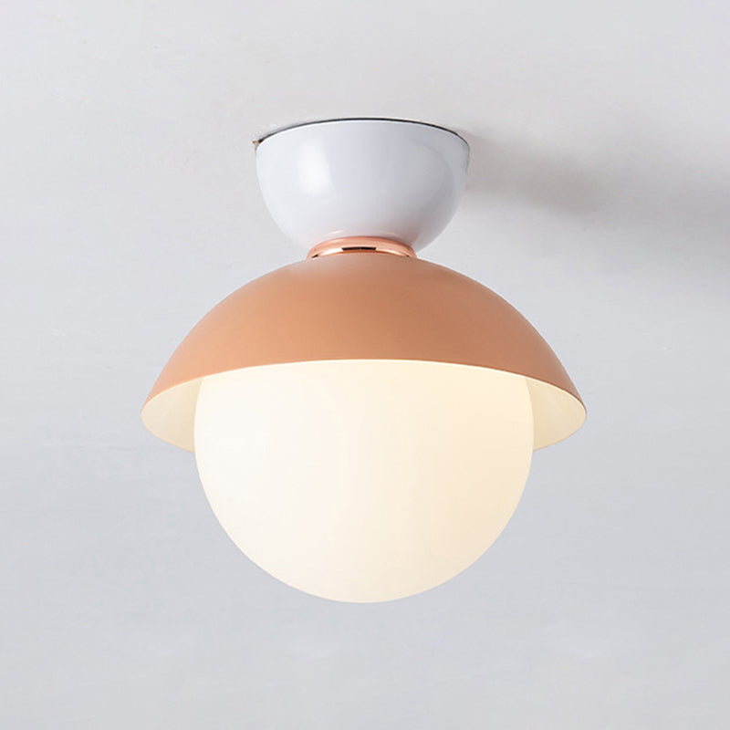 Lámpara de techo LED nórdica acrílica de una luz con montaje semi empotrado para dormitorio infantil