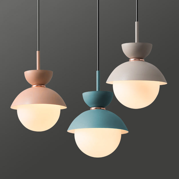 Nordic Macaron Pendant Light Modern Simple Style Hanging Lamp For Bedroom Dining Room