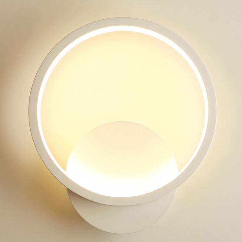 Simple Circle Shade Wall Sconce Light Acrylic Linear Sconce Light Fixture for Bedroom