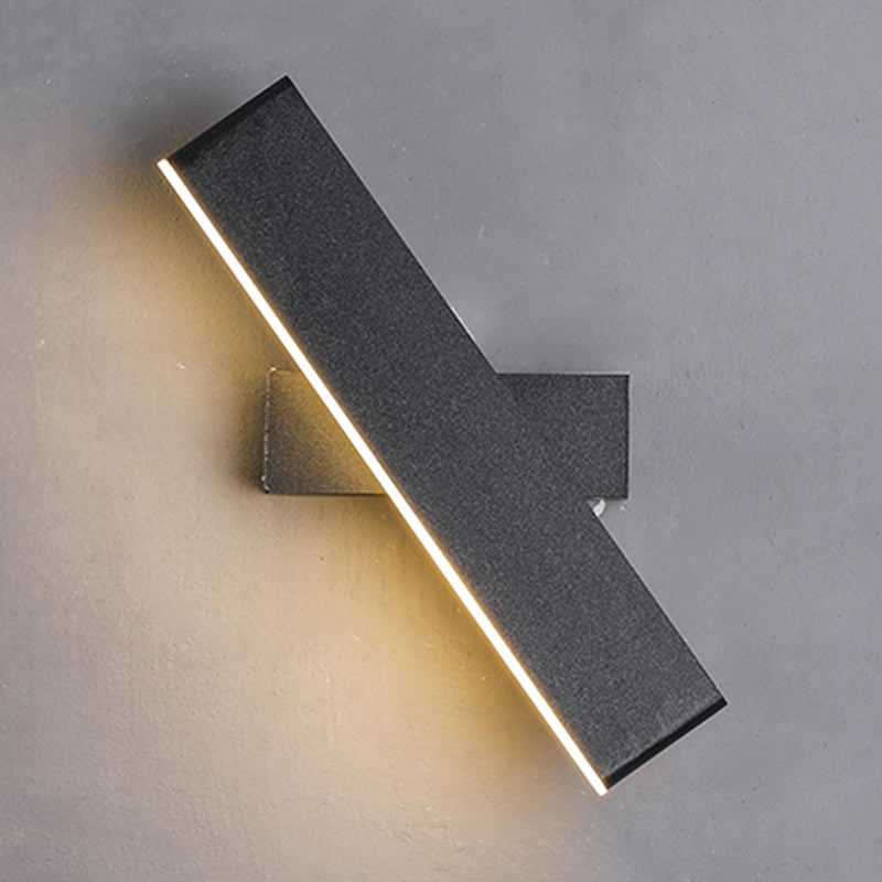 Lámpara creativa de pared de montura de montaje de montaje de montura negra rotativa