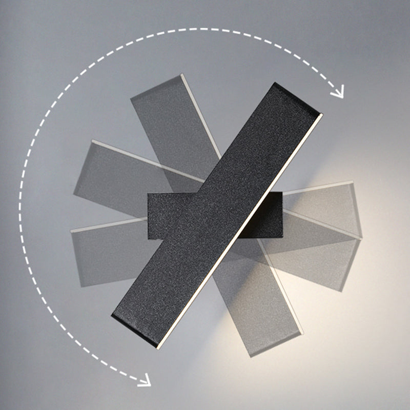 Rotatable kreative schwarze Flush Mount Wandleuchte Einfachheit Leuchte Leuchte