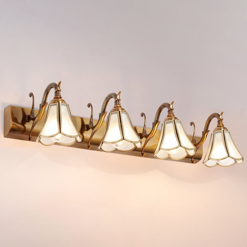 Éclairage de miroir en laiton Améliement mural luminaire pour salle d'eau de salle de bain