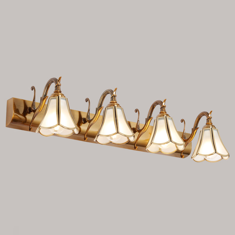 Éclairage de miroir en laiton Améliement mural luminaire pour salle d'eau de salle de bain