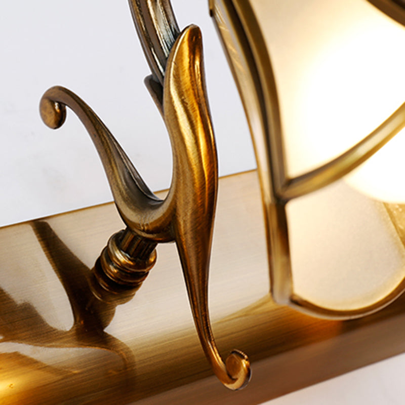 Éclairage de miroir en laiton Améliement mural luminaire pour salle d'eau de salle de bain