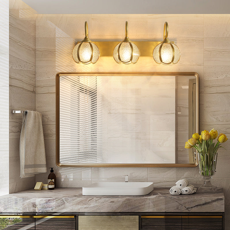 Luminaires muraux de vanité murale à LED en laiton pour toilettes de salle de poudre