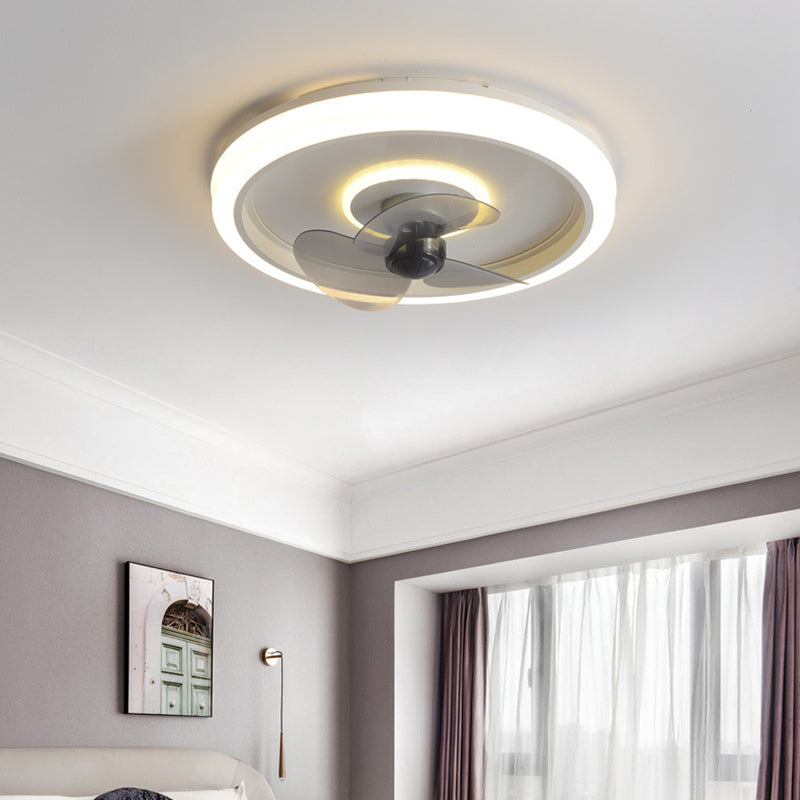 Makkaronringförmige, bündelte Lampe Acryl Schlafzimmer LED Deckenventilator Licht