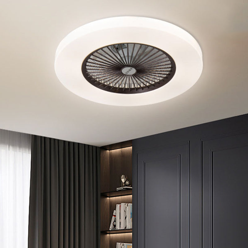 Macaron Round Acryllüfter Leuchte LED -LED -Halbflush -Mount -Beleuchtung für Esszimmer