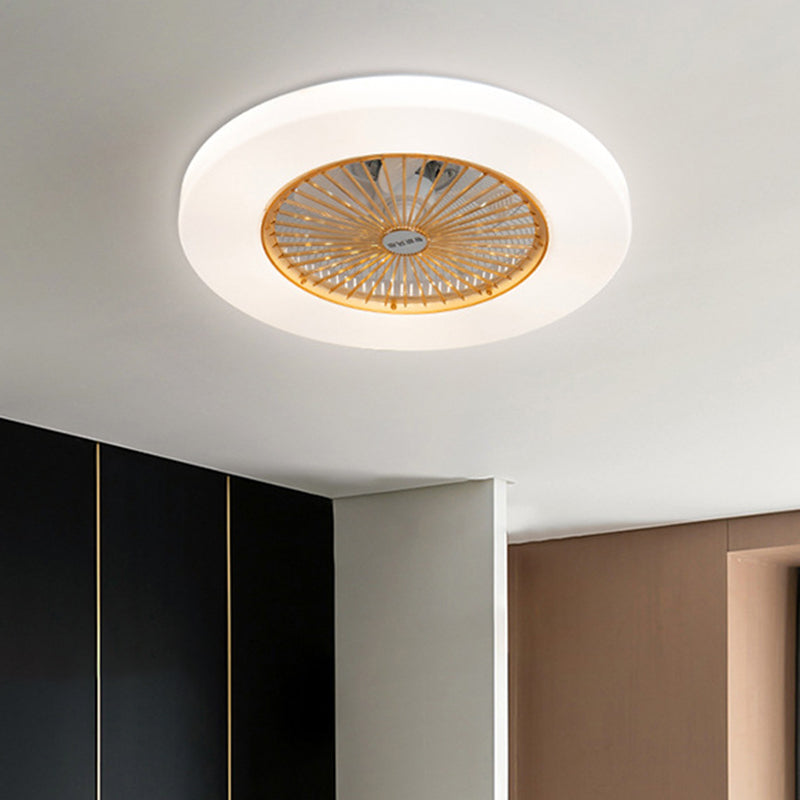 Macaron Round Acryllüfter Leuchte LED -LED -Halbflush -Mount -Beleuchtung für Esszimmer