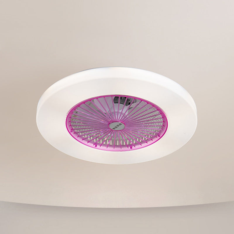 Macaron Round Acryllüfter Leuchte LED -LED -Halbflush -Mount -Beleuchtung für Esszimmer