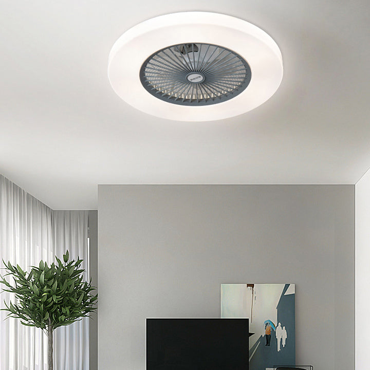 Macaron Round Acryllüfter Leuchte LED -LED -Halbflush -Mount -Beleuchtung für Esszimmer
