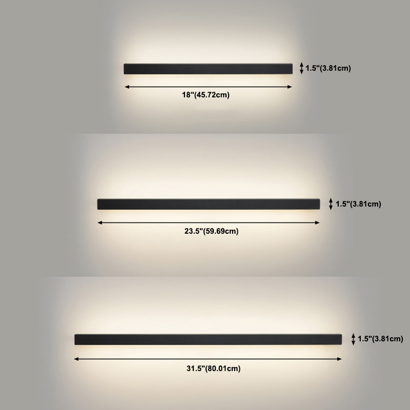 Rectangle Wall Light Modern Style LED Indoor Bedroom Line Wall Lamp Fixture