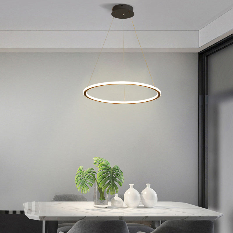 Circle Chandelier Pendant Light Modern Chandeliers For Dining Room Acrylic