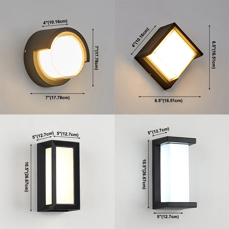 Lámpara de montaje de pared acrílica de 1 luce