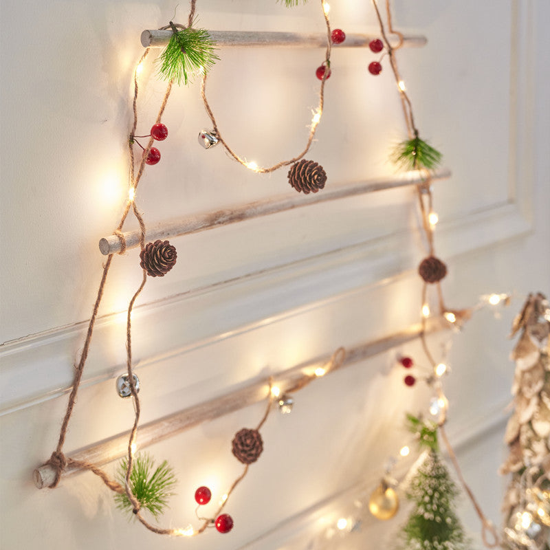 Modern Metal Rope Light LED Christmas Decorative Lights with Switch for Bedroom