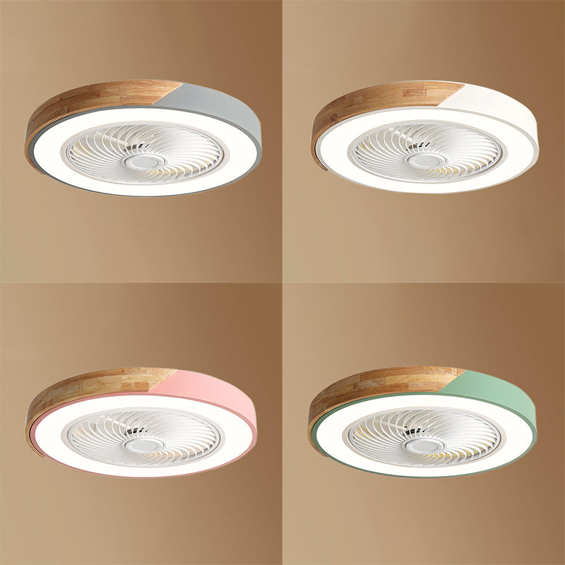 Moderne prägnante LED -Makkaron Deckenlüfter licht schmiedeeiseisen kreisförmige Deckenleuchte mit Acrylschatten
