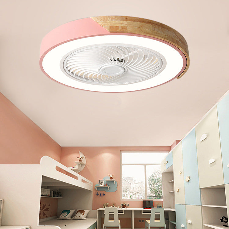 Moderne prägnante LED -Makkaron Deckenlüfter licht schmiedeeiseisen kreisförmige Deckenleuchte mit Acrylschatten