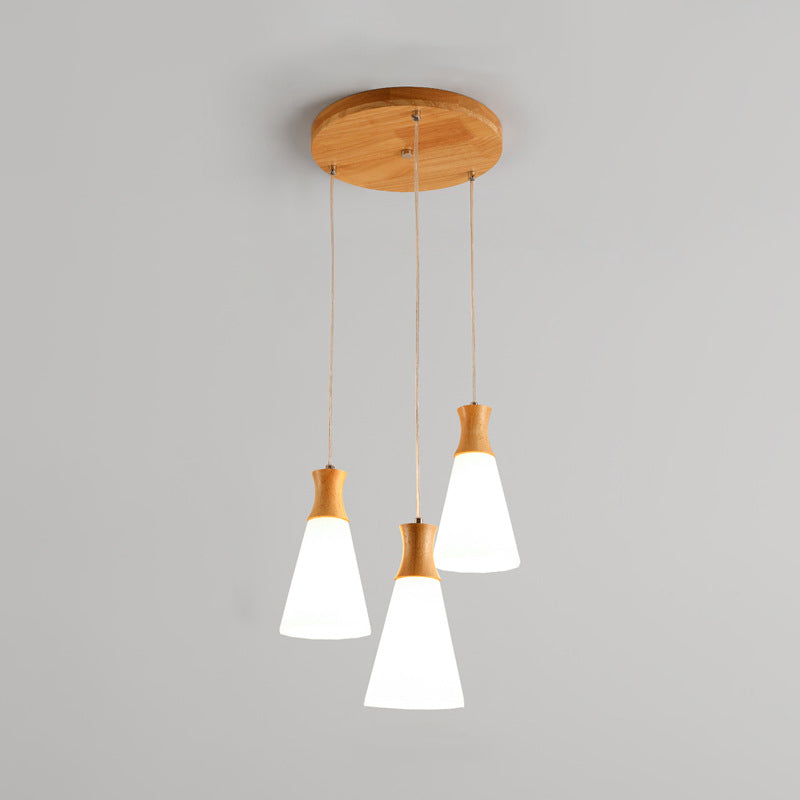 Geometrischer Farbton mehrlächer moderne einfache Glasstil-Deckenleuchten in Braun