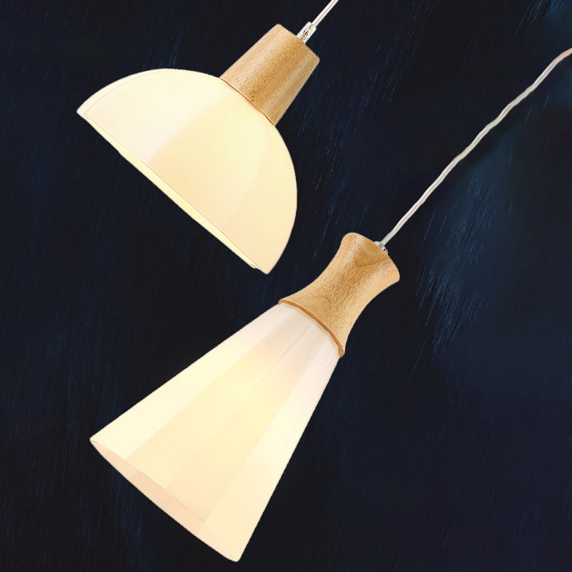 Geometrischer Farbton mehrlächer moderne einfache Glasstil-Deckenleuchten in Braun