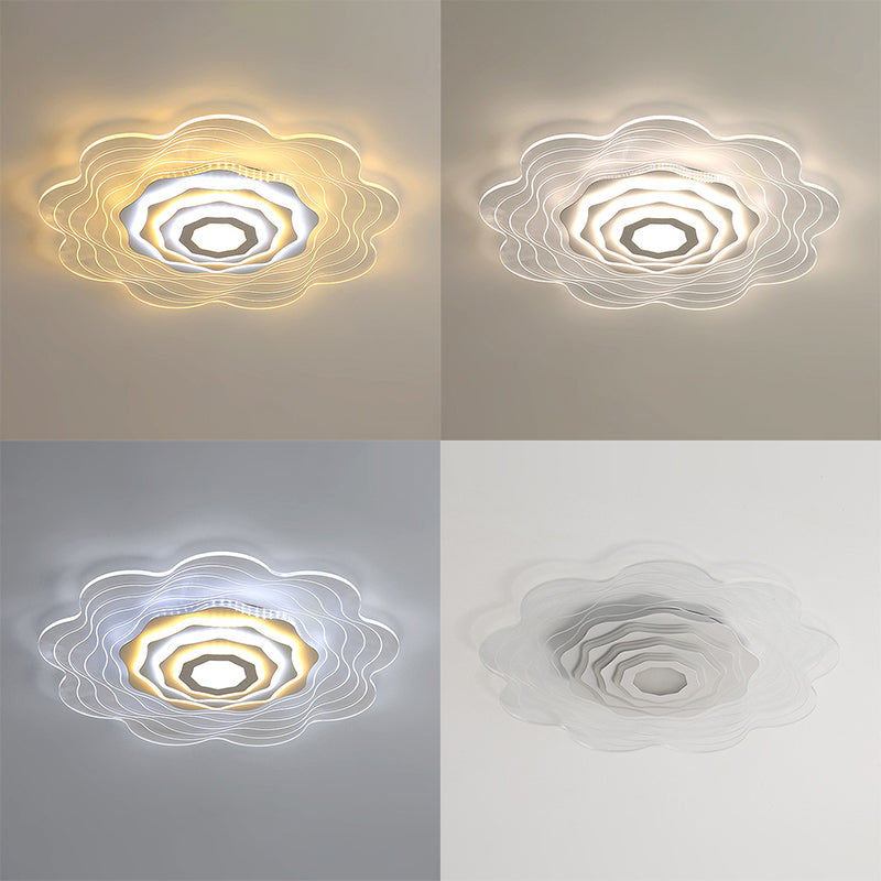 Luces llevadas del soporte rasante del claro del estilo moderno de las lámparas rasantes de acrílico del soporte de la flor